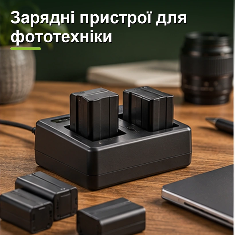 Зарядні пристрої для фототехніки