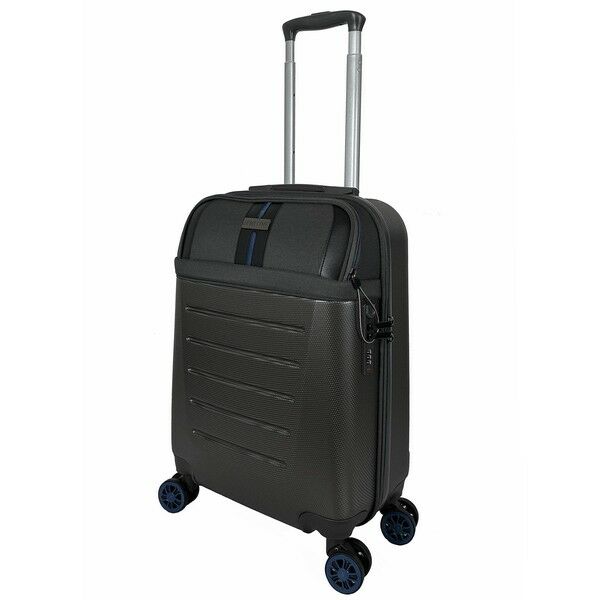 Чемодан Semi Line 20" (S) Dark Brown/Blue Line (T5736-1)