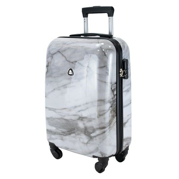 Чемодан Semi Line 20" (S) White Marble (T5731-1)