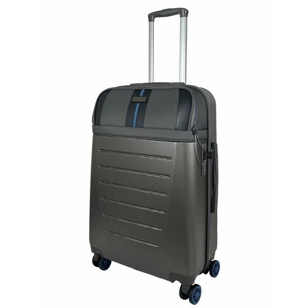 Чемодан Semi Line 24" (M) Dark Brown/Blue Line (T5736-2)