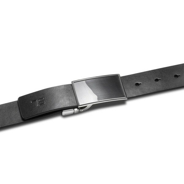 Ремень мужской кожаный Semi Line Black/Blue (P8234-0 M)