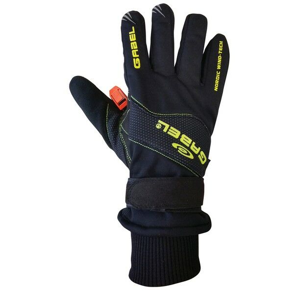 Рукавицы для скандинавской ходьбы Gabel Wind Tech N.C.S. Black/Green M (8015012100008)