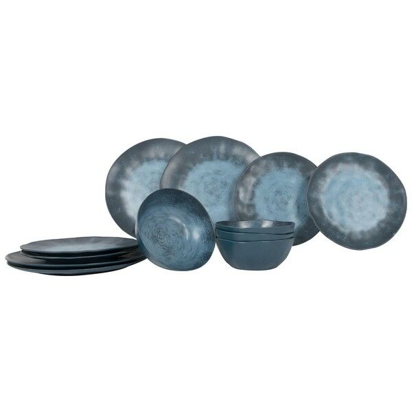 Сервиз столовый Gimex Tableware Stone 12 Pieces 4 Person Dark Blue (6917100)