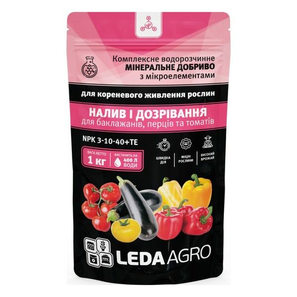 ЛАН НАЛИВ И СОЗРЕВАНИЕ NPK 3-10-40+TE — комплексное минеральное удобрение, LEDA