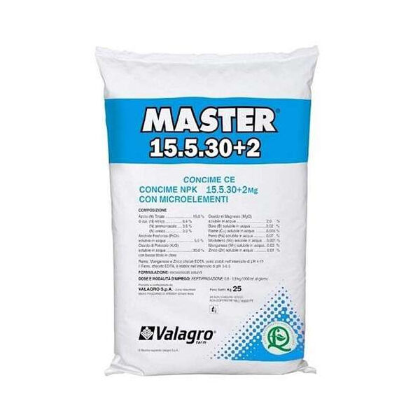 МАСТЕР NPK 15.5.30+2 / MASTER NPK 15.5.30+2 - комплексне мінеральне добриво, Valagro