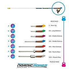 Секция палок для скандинавской ходьбы Vipole Asta Power Steps Blue 130 (SW20 01)