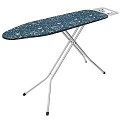Доска гладильная Casa Si Ben 110x30 Silver with White/Blue Plants (CS98090G323)