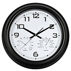 Годинник настінний Technoline 816722 Thermo-Hygro Black (816722)