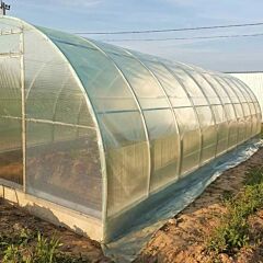 Теплица Комби Т40 шириной 3 м, длина 4–10 м — пленка + поликарбонат, НоваТеплица
